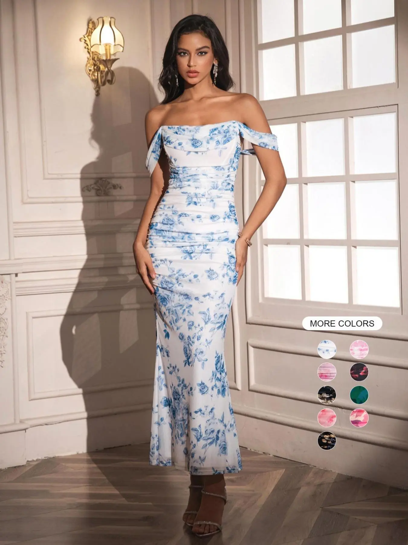 Parthea Square Neck Backless Floral Print Mesh Off Shoulder Bodycon Dress,Fitted Elegant Dress,Womenswear,Elegant, Formal and Fashionable Long Dress for Beach Party and Graduation Party Formal Dresses - TikTok Shop Parthea Square Neck Backless Floral Print Mesh Off Shoulder Bodycon Dress,Fitted Elegant Dress,Womenswear,Elegant, Formal and Fashionable Long Dress for Beach Party and Graduation Party Formal Dresses - TikTok Shop