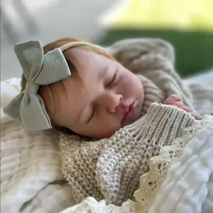Reborn Baby Dolls Full Vinyl Body 20 Inch Waterproof Lifelike Newborn Baby Girl Doll Loulou Realistic Washable Toddler Doll Clothes Gift Set for Kids Age 3+ Safety Certified asleep reborn baby doll toy
