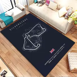 Racetrack outline. Printed pattern home carpet, suitable for living room, bedroom, kitchen mat, home decoration, carpet, and suitable as a holiday gift for family and friends