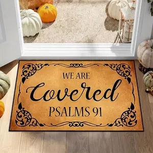 1 Classic Font Style Door Mat Durable Decorative Outdoor Indoor Entrance Mats Bedside Rugs Bathroom Rugs Small Size Floor Mats Suitable for Spring Summer Fall and Winter, Decorative Area Rug