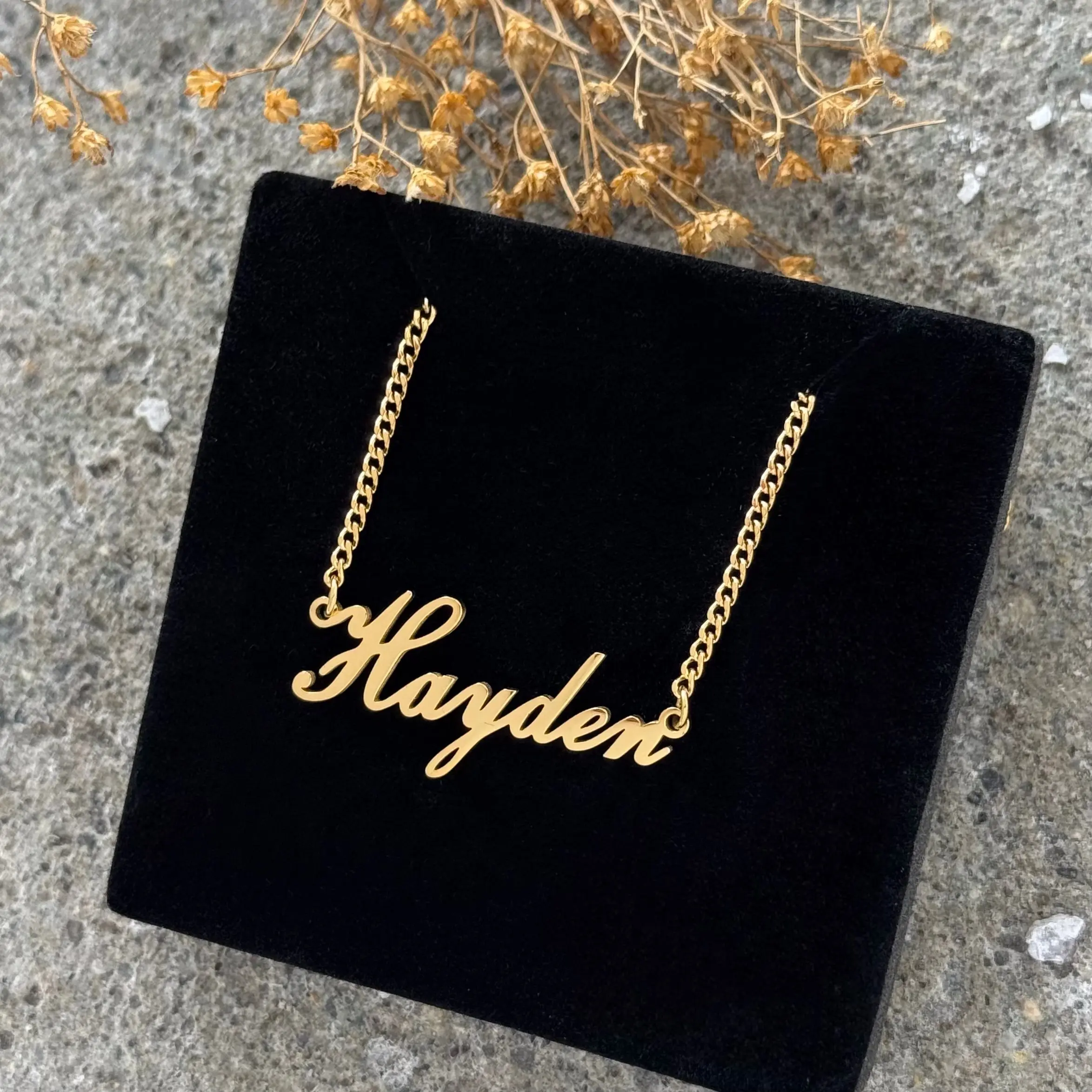 CUSTOM SCRIPT NAMEPLATE necklace CUSTOM SCRIPT NAMEPLATE necklace