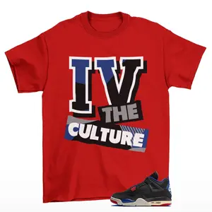 Culture Jd 4 Rare Air Matching Sneaker Tee Shirt Red
