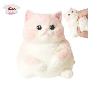 WenQing Taba Squishy Handmade Taba Squishy Toys Full silicone reborn squishies， fidget toys, Taba Squishy, creamy pink cat 1012g, Gifts for Girls and Boys