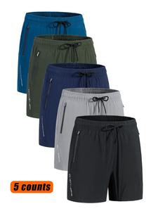 men's letter print drawstring waist shorts, quick drying breathable track shorts for outdoor wear, casual men's bottoms for all seasons, athletic shorts, jogging shorts, trail running shorts