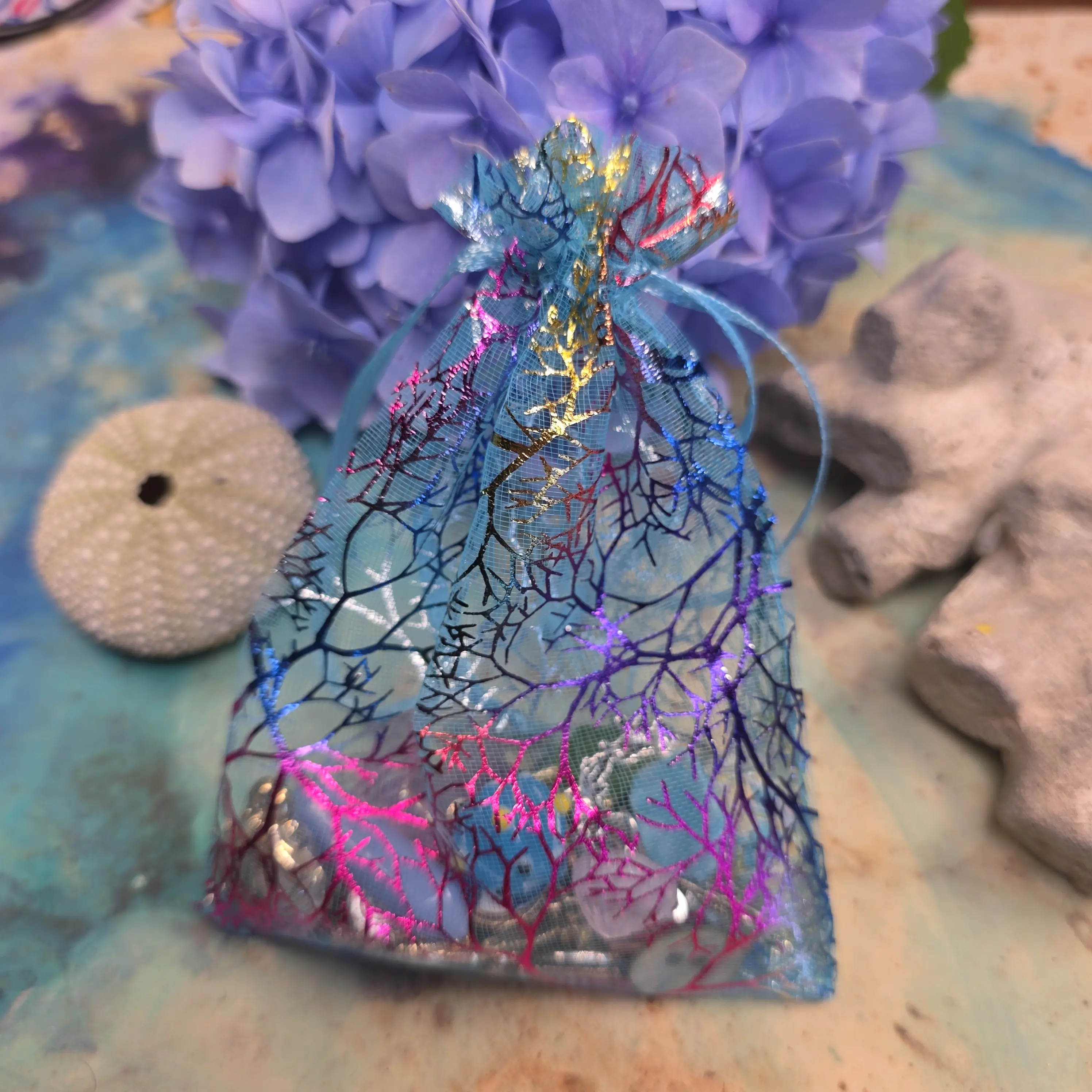 Summer Ocean Charm Casting Bag - Amulomancy Charm Set for Divination Readings