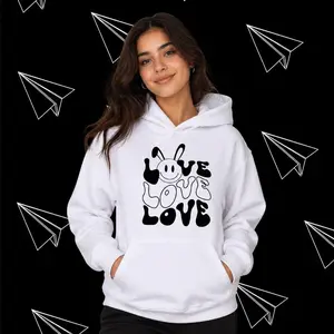 Loves Hoodie Sublimation Graphic Athletic Polyester Long Sleeve Medium V-Neck Unisex Pullover Casual Day Sporty Stylish Variety Design High Quality outdoorfun