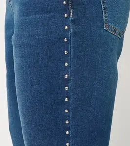 RM Studio x Rebecca Minkoff Regular Studded Luxe Stretch Stovepipe Jeans