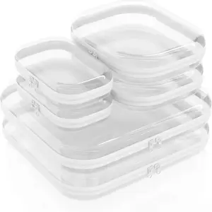 🧳 3Pcs Clear Packing Cubes Set, Transparent Zipper Storage Bags for Clothes, Travel Luggage Organizer