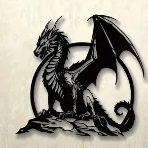 Dragon Design Wall Art, Metal Dragon Wall Decor, Wall Hanging Decor for Home Living Room Bedroom, Home Decor, Room Decor, Poster, Home Decor Products