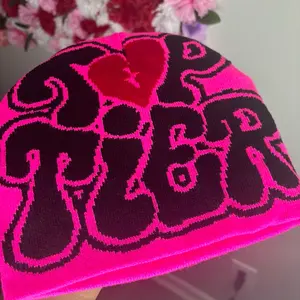 pink top tier beanie
