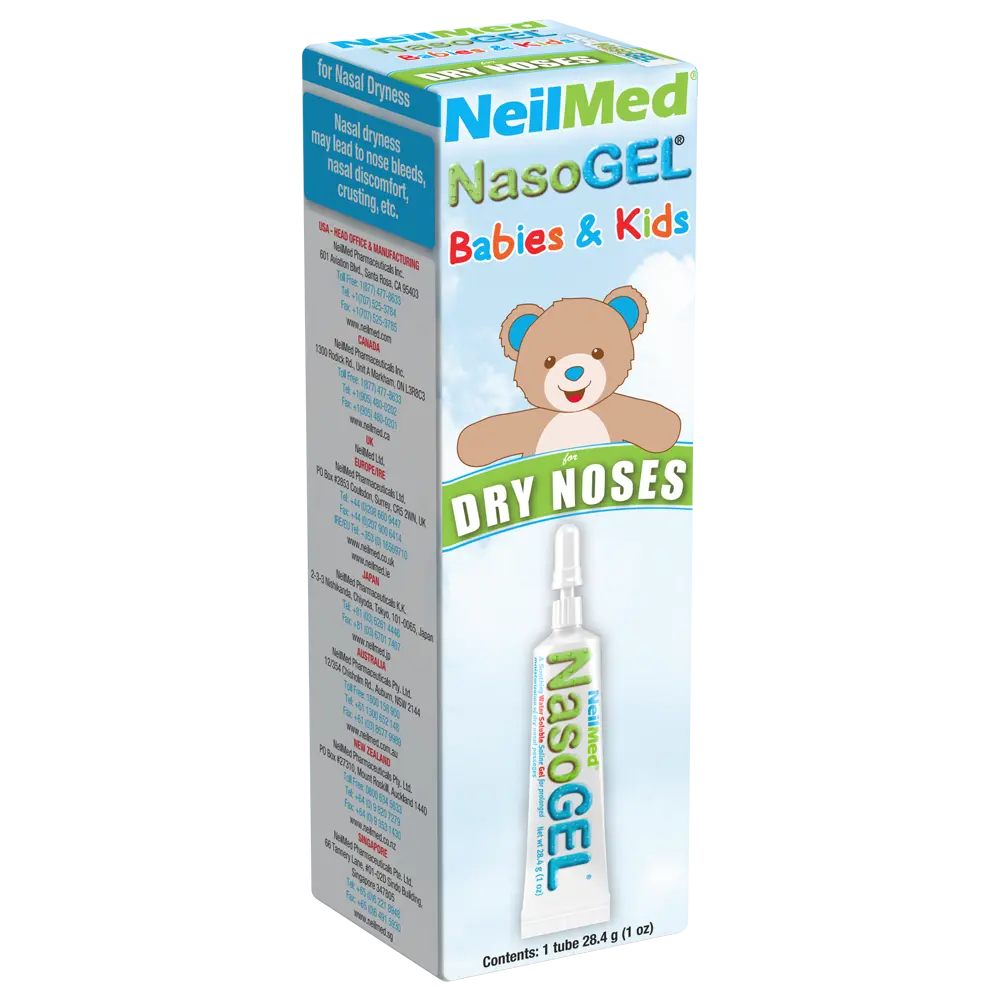 NeilMed NasoGel for Babies & Kids - Moisturizing Gel for Dry Noses - Sodium Hyaluronate & Aloe Vera Formula - Special Applicator Tip - 1oz Tube