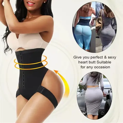 Women's Minimalist Basic Sexy Body Shapewear Bottoms - High-Waist Compression Waist Trainer, Butt Lifter, Tummy Control Thigh Slimmer Underwear for Women