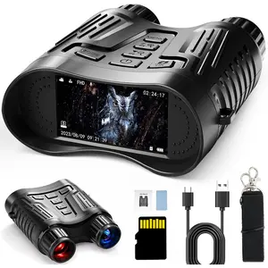 Portable Night Vision Goggles, 4.5-Inch HD Screen, 8x Zoom, Infrared Adjustment, 32GB Memory Card, Outdoor Camping Essential