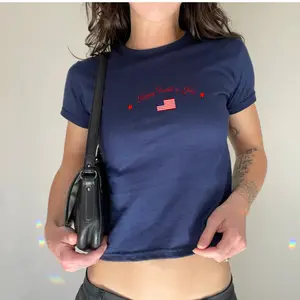 Fourth of July Flag Baby Tee,Independence Day Tee,American Flag Tee,Cute Fourth of July Tee,Womens Graphic Tee,Trendy Baby Tee,90s Tee