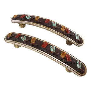 Set Of 6 Western Cowboy Cowgirl Boots Drawer Cabinet Door Bar Pull Knobs 9"L