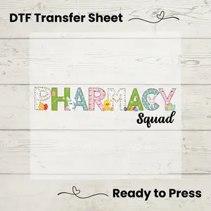 Pharmacy Squad DTF Transfer – Easter Medical Team Print