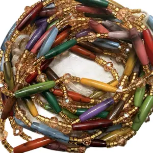 Classic African Multicolored Waist Beads for Women Vibrant Beads in Rich Colors Perfect for Stylish Outfits