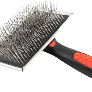 Paw Brothers Professional Grade Extra Long Slicker Brush - Ergonomic Handle, Removes Loose Undercoat and Tangles for Dogs