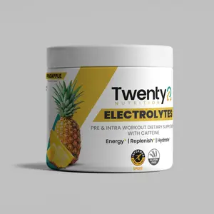 Electrolytes (with Caffeine) | Hydration Powder & Energy Drink Mix | Electrolyte Mix with Magnesium & Potassium • Carb10 • Pre/Intra Workout Booster | Energy Boost Drink by Twenty2 Nutrition