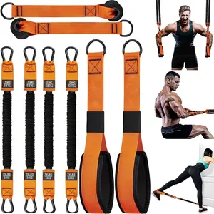 Resistance Band Set with Handle, Workout Bands Set with Door Anchor, Workout Straps, Home Gym Equipment, Fitness Equipment for Push Downs, Seated Rope Rowing, Rope Curl, At Home Gym Equipment
