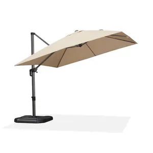 PURPLE LEAF 10x10 ft Affordable Square Outdoor Patio Umbrella for Pool, Garden, Porch Adjustable Shade