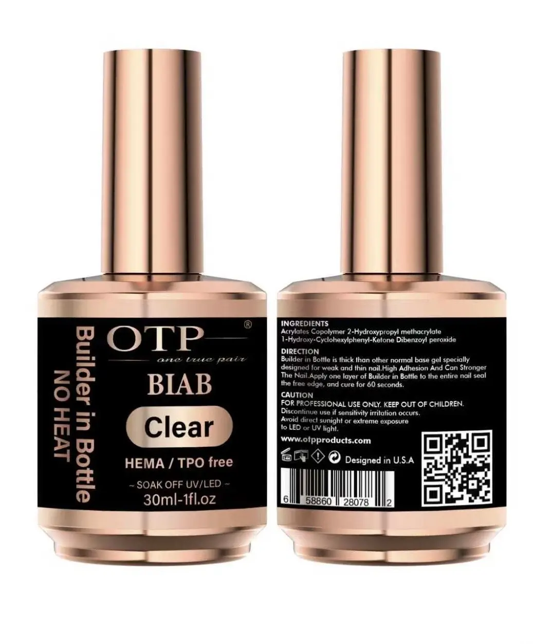 OTP Builder Gel (BIAB) -Clear Hema/TPO free-No Heat-1 oz