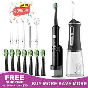 JTF Water Flossers for Teeth - Cordless Portable Oral Irrigator, Powerful and Rechargeable Water Flosser for Teeth, Brace Care, IPX7 Waterproof Water Picks for Cleaning rechargeable toothbrush