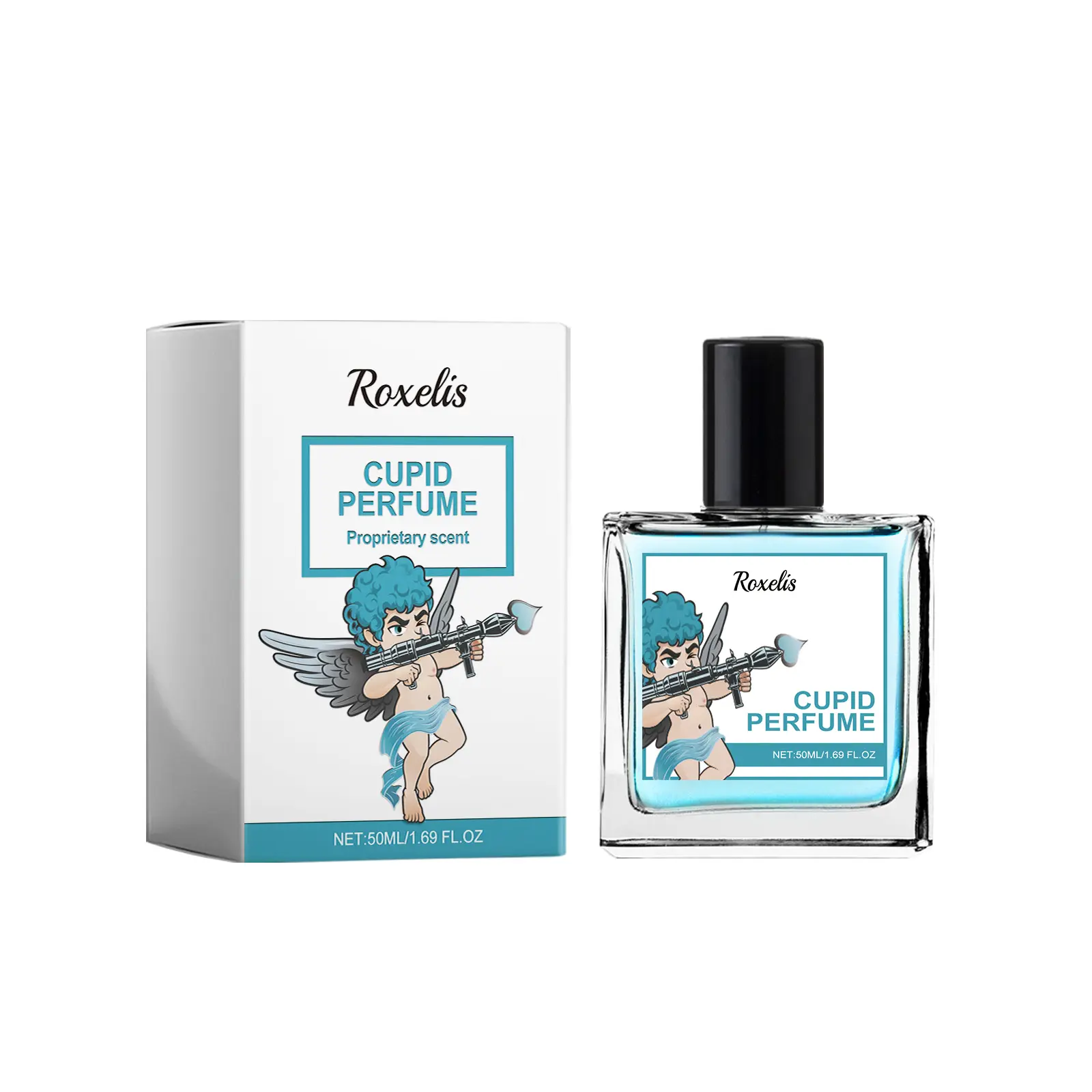 Roxelis Cupid Unisex Eau de Parfum Spray - Aromatic, Longlasting, Non-Toxic, Packaged Unisex Fragrance with Chamomile Mix, Pepper Seeds, Golden Extracts, Elegant, Gentle, Portable for Couples' Date Nights, Aromatic Unisex Fragrance