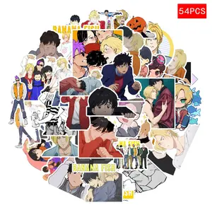 54 Pieces Anime Theme Waterproof Stickers, Car Cup Luggage Phone Laptop Decals, Durable Printed Adhesives for Personalization