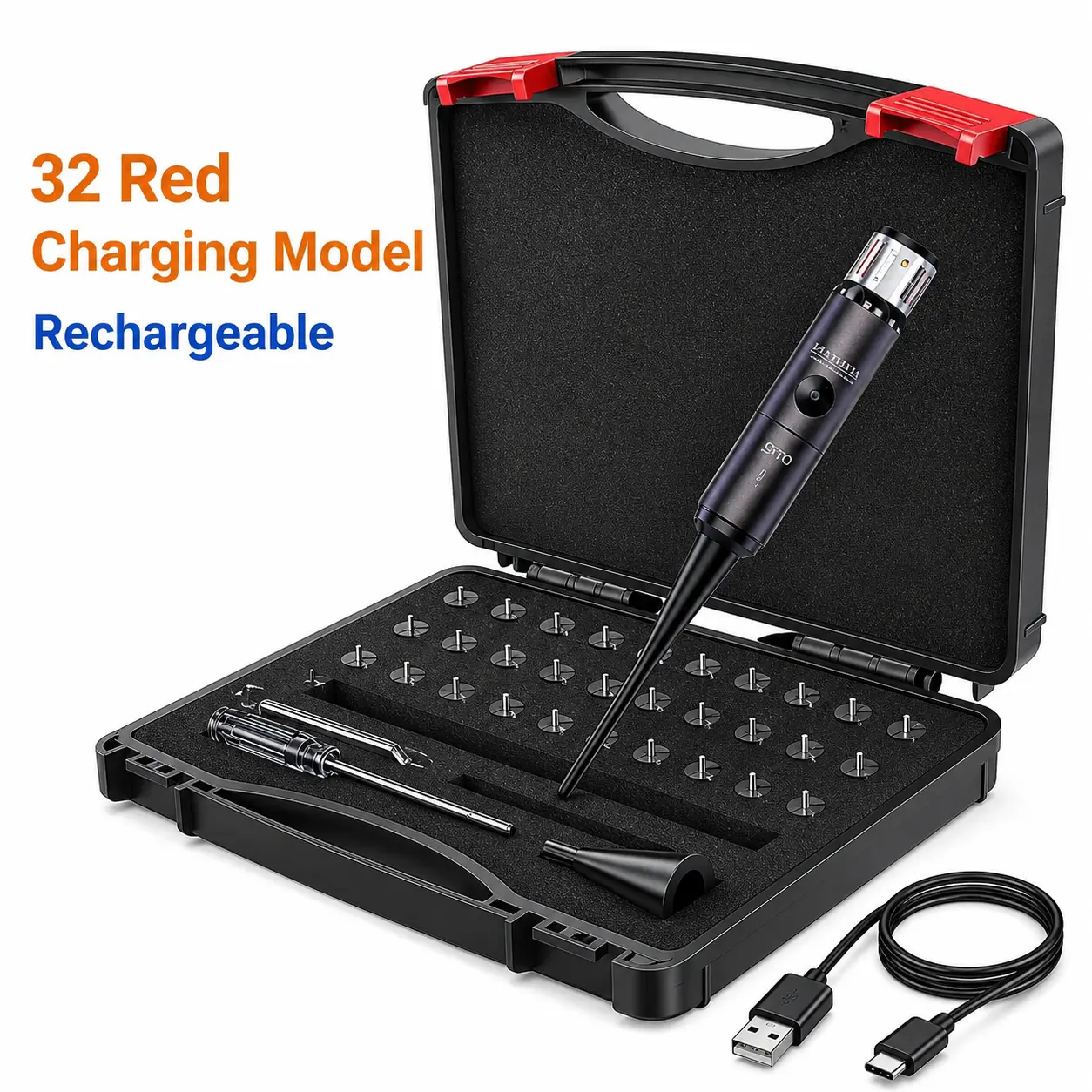 Professional Laser Calibration Kit - Red/Green Dual for O·I7 to I2·G·a Includes 32 Adapters & Mounting Tools Metal Detector Pinpointer Rubber Installation Reliability