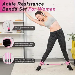 10pcs Set of Yoga Resistance Bands for Leg and Hip Shaping Training Equipment, Multi-level Tension Fitness Gear with Ankle Straps