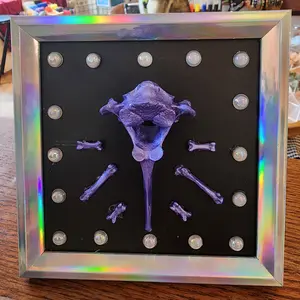 Mystic Eclipse Creations | Purple Bone Art Picture Frame | Oddities Art