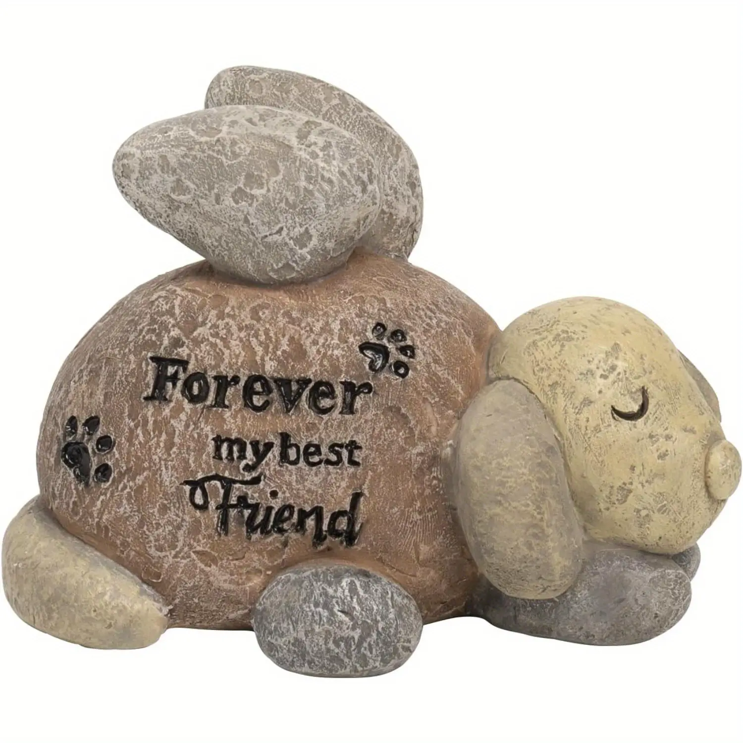 Pet Memorial Garden Stones for Dogs, Dog Grave Stone Markers Outdoor, Remembrance Sympathy Gifts for Loss of Dog, Dog Statue Passing Away Funerary Headstone
