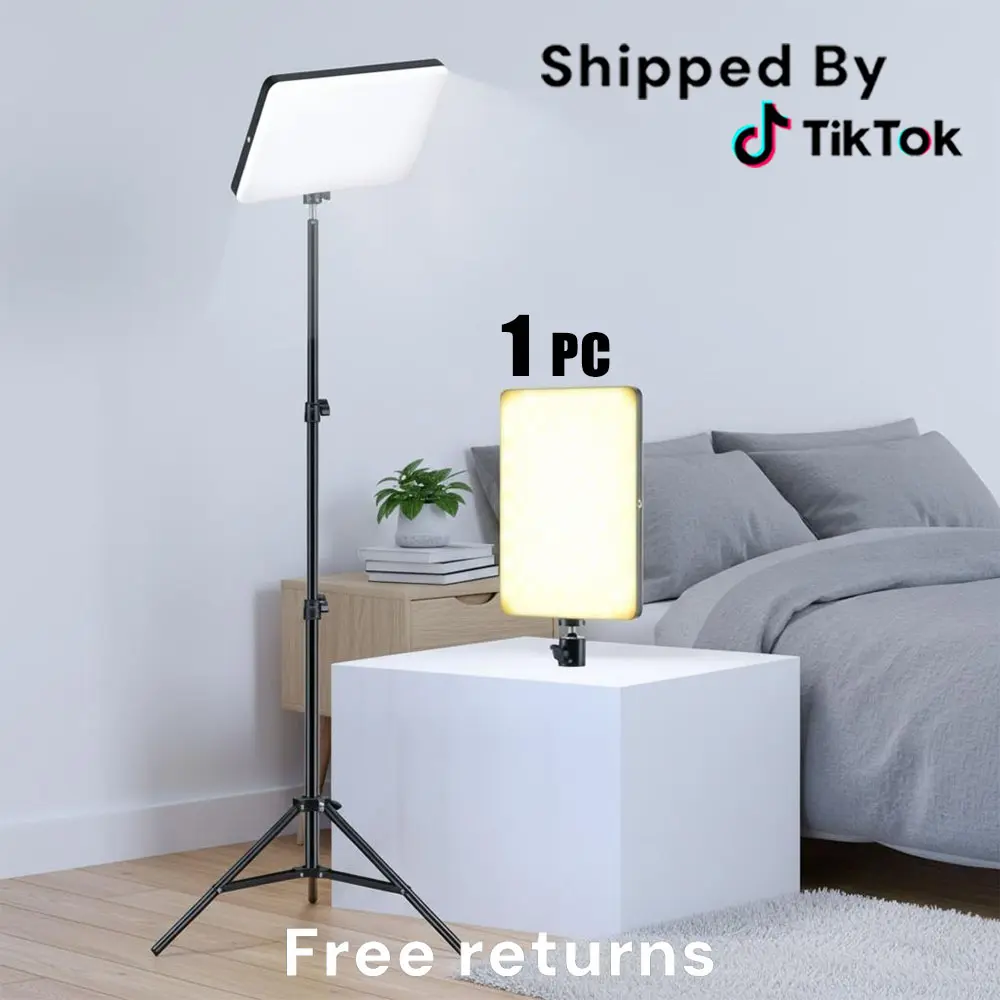 10" LED Video Light with 57'' Adjustable Tripod Stand, Bi-Color Dimmable USB-Powered Fill Light for TikTokers Vloggers, Live Streaming YouTube Filming Makeup Photography#SummerWins#Fathersdaygift