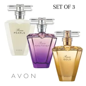 AVON Rare Pearls EDP 1.7 fl.oz Rare Amethyst EDP 1.7 fl.oz & Rare Gold EDP 1.7 fl.oz SET of 3 Regular Edition Fragrance Set