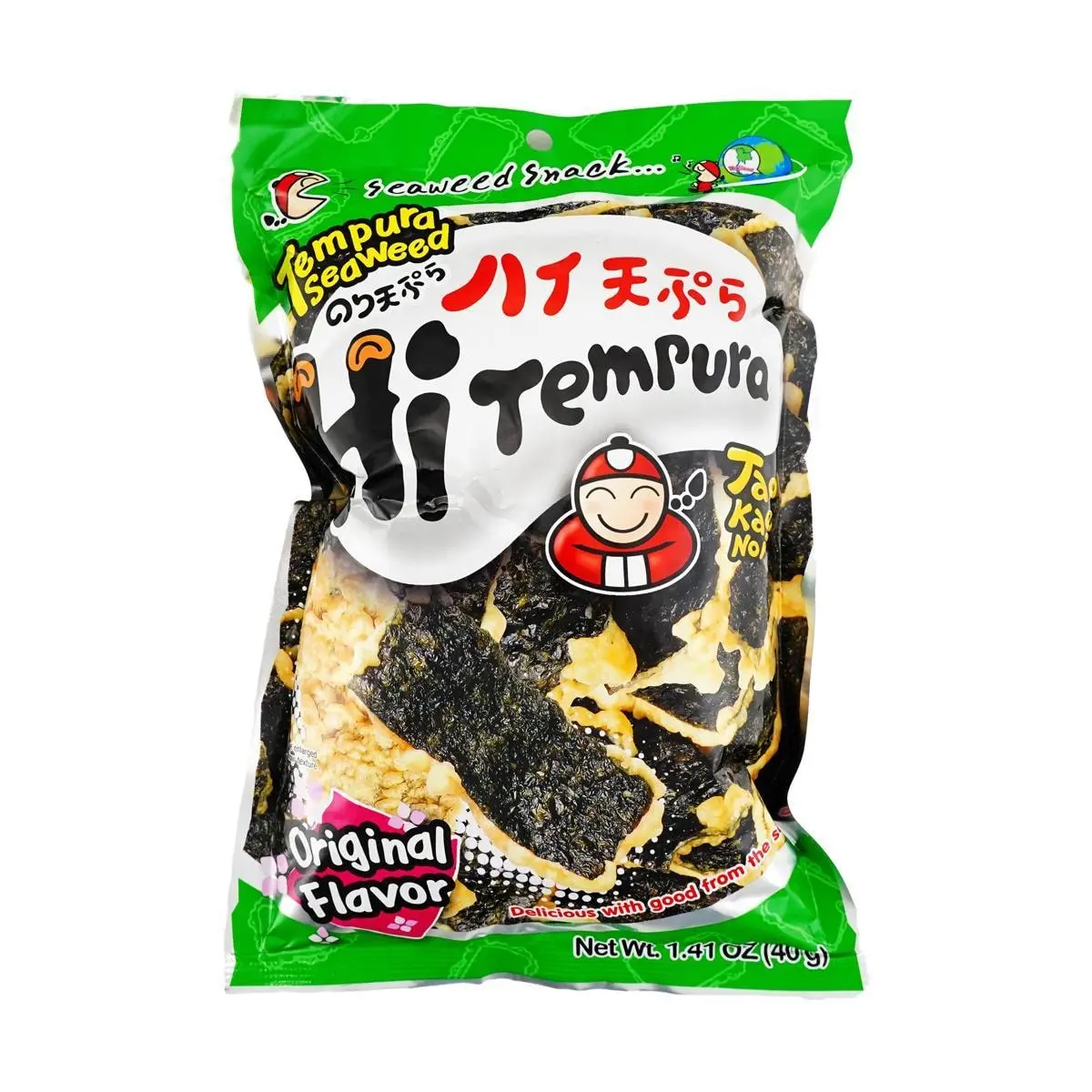 TAO KAE NOI Original Tempura Seaweed Snack 40g - Popular Thai Treat