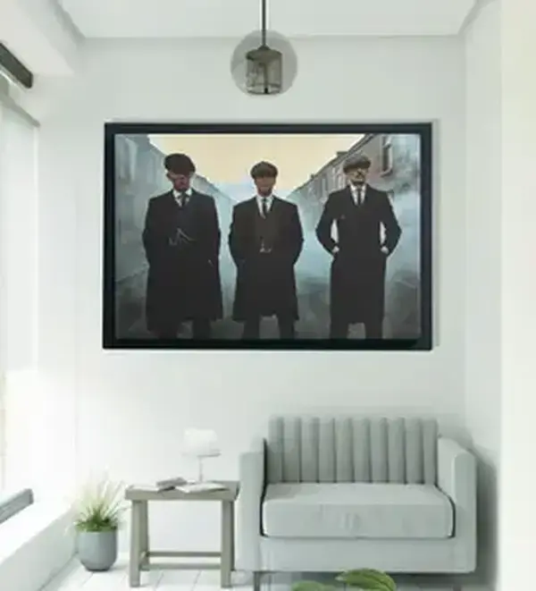 Peaky Blinders Wall Art, Thomas Shelby Wall Decor, Framed Art, Peaky Blinders Poster, Peaky Blinders Print, Ready To Hang, Man Cave Glossy Ornaments