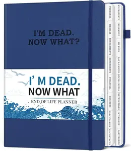 I'm  Now What Planner, Estate Planning Organizer with Tabs, Death Planner Organizer for Senior, Important Info for Final Arrangements, Beneficiary & Last Wishes with Large Print, 7.5"x10.4", Blue