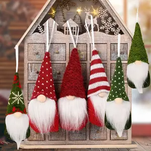 Christmas Gnome Ornaments, Cloth Santa Gnomes Plush Hat, Lovely Gnome Pendants, Christmas Tree Decorations, Small Gnome Ornaments