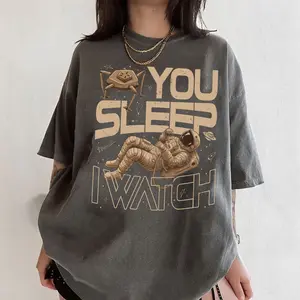 Retro Space Alien T-Shirt Comfort Colors, You Sleep I Watch Graphic Tee, Retro Hail Mary Book Shirts, Sci Fi Lovers Gift