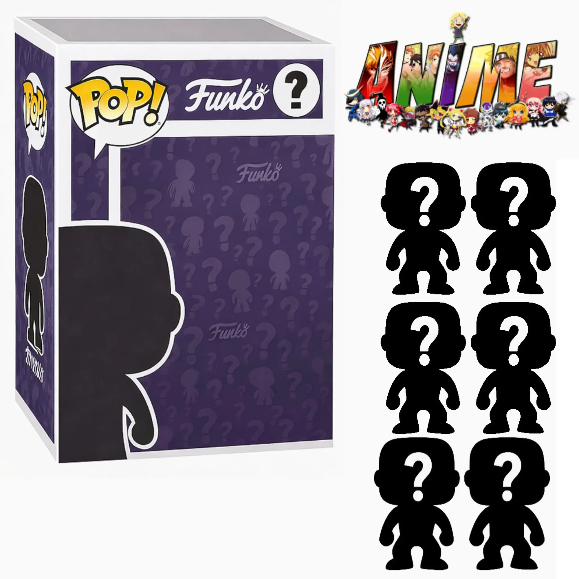 Set of 6 Surprise Mystery Anime Funko Pop! Randomly Selected