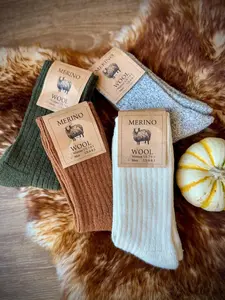 Follkee Merino Wool Socks for Women and Men – Ultra Soft, Medium Thick, Great Gift