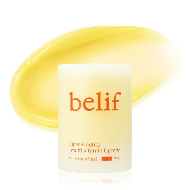 belif Super Knights Multi Vitamin Lipcerin, Korean Skincare for Lips – Exfoliates, Nourishes & Strengthens Lip Skin Barrier with Vitamin B3, C, E & B12