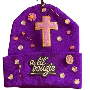 Custom Embellished Beanie Hat