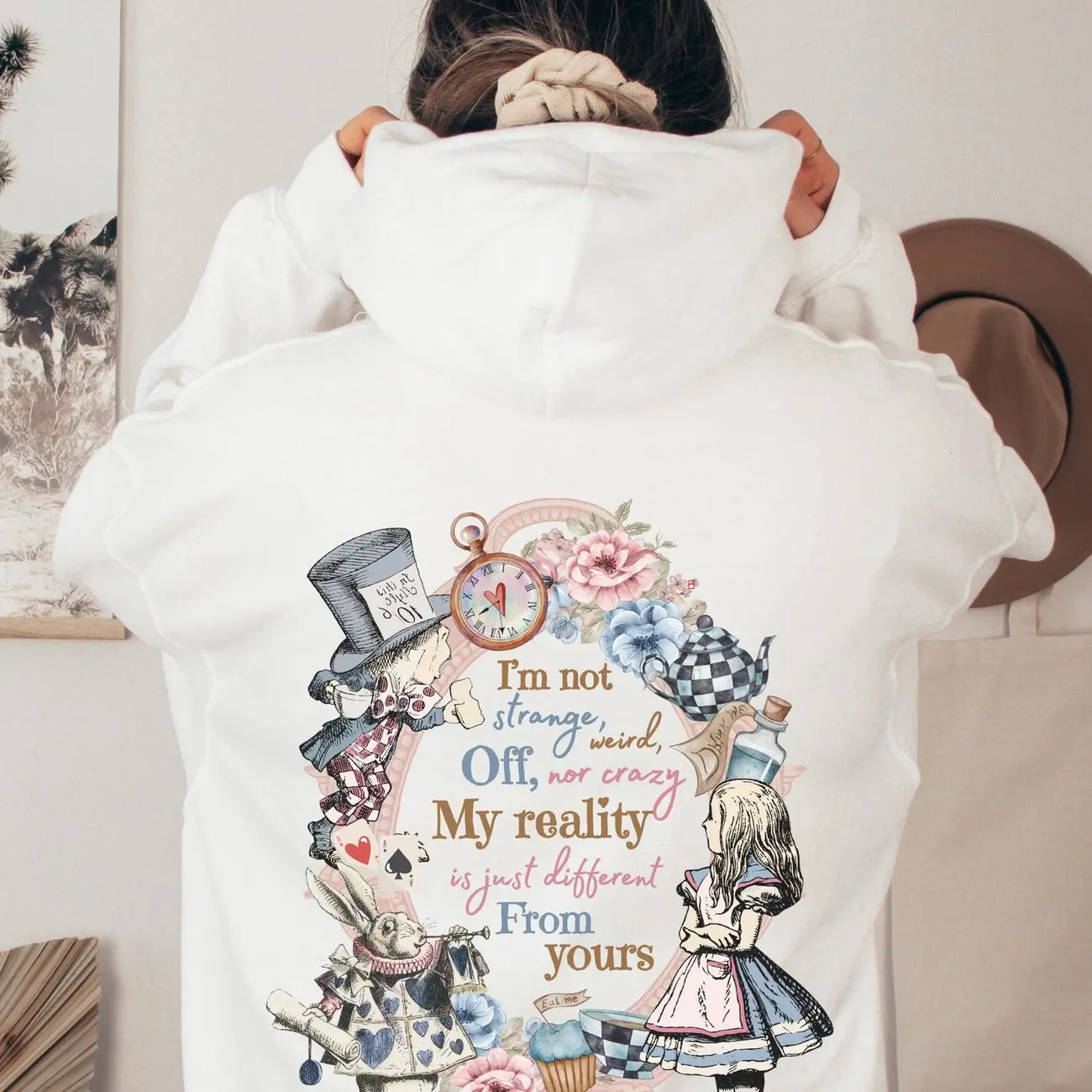 Vintage Alice Alice in Wonderland Hoodie Book Hoodie Bookish 