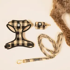 Tweed Bundle - 3 Piece Set | Dog Harness, Leash & Bag Dispenser