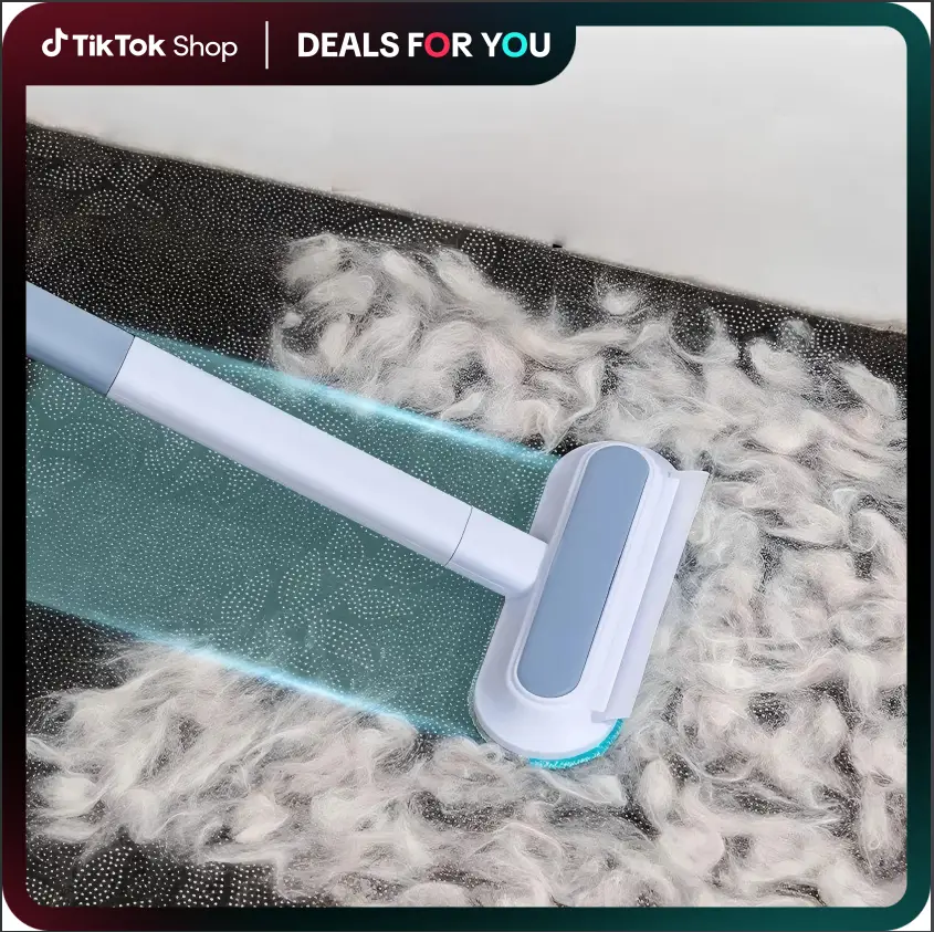 2-in-1 Multi-Functional Pet Hair Remover & Window Cleaner Reusable Lint Tool for All Surfaces (Home & Car)
