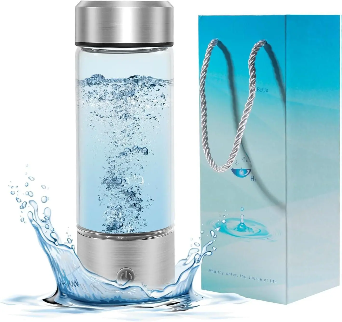 Portable Hydrogen Water Bottle Generator: Rapid 3-Minute Electrolysis for Hydrogen-Rich Water, Your Go-To Health Cup for Enhanced Hydration at the Office, During Travel, and for Daily Wellness