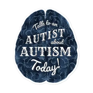 Talk to an autist about autism today Bubble-free stickers