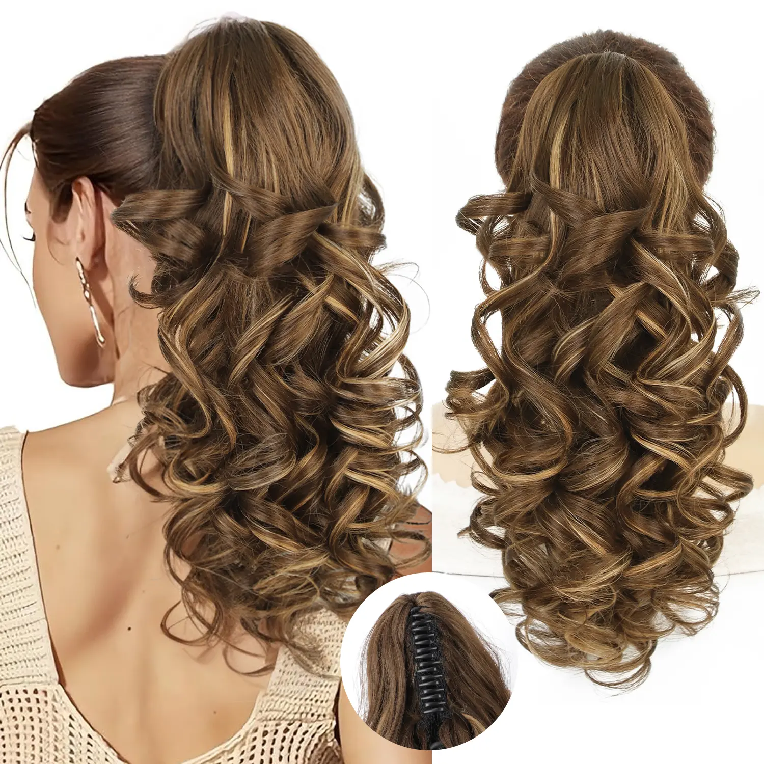 18inch Chocolate Brown with Highlights